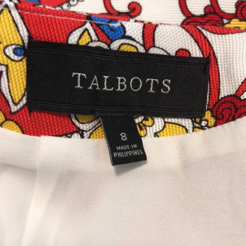 NEW‎ Talbots Paisley Skirt. Size 8